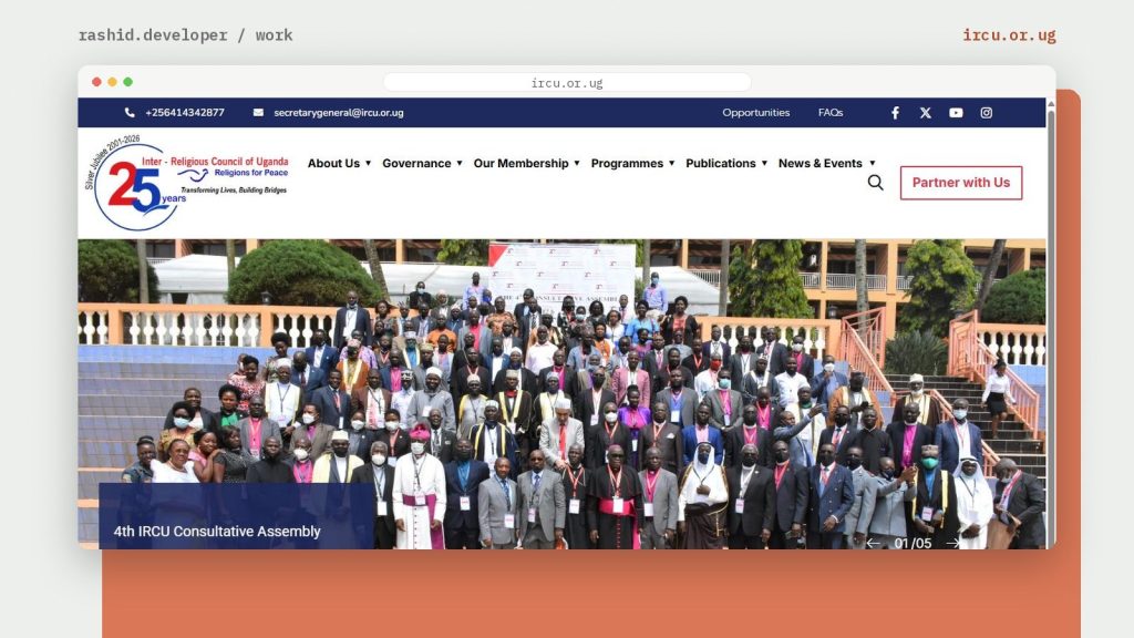 Homepage of ircu.or.ug