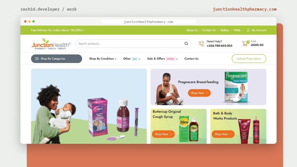 Homepage of junctionhealthpharmacy.com