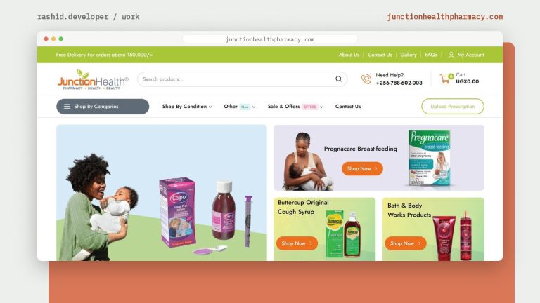 Homepage of junctionhealthpharmacy.com
