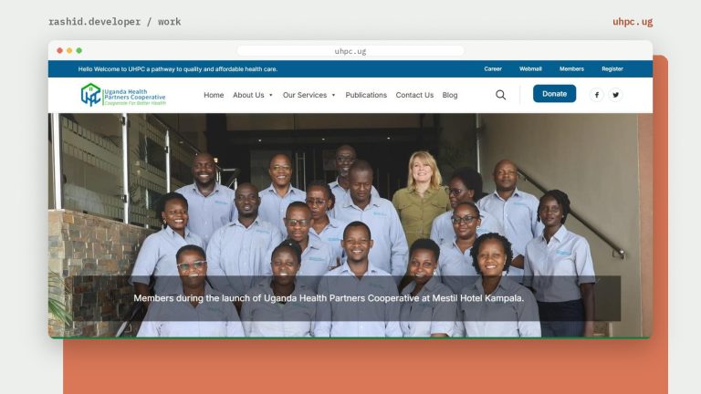Homepage of uhpc.ug